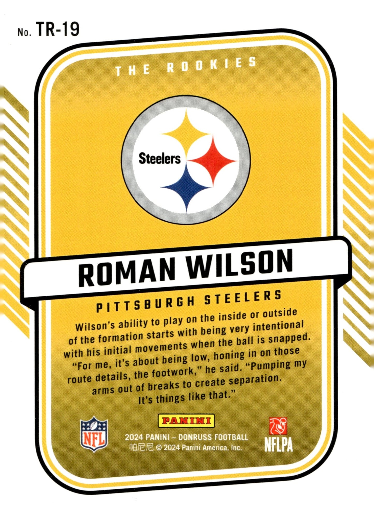Roman Wilson 2024 Panini Donruss The Rookies RC #TR - 19 - Collector Store LLC