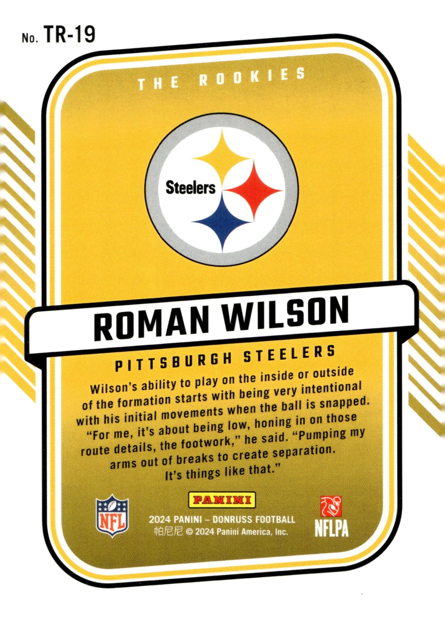 Roman Wilson 2024 Panini Donruss The Rookies #TR - 19 - Collector Store LLC