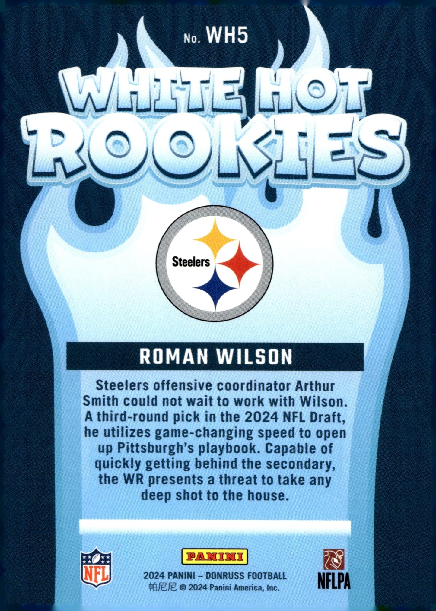 Roman Wilson 2024 Panini Donruss White Hot Rookies RC #WH5 - Collector Store LLC