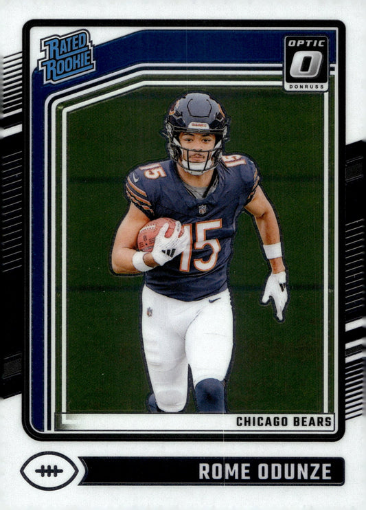 Rome Odunze 2024 Panini Donruss Optic Rated Rookie RC 286 2 - Collector Store LLC