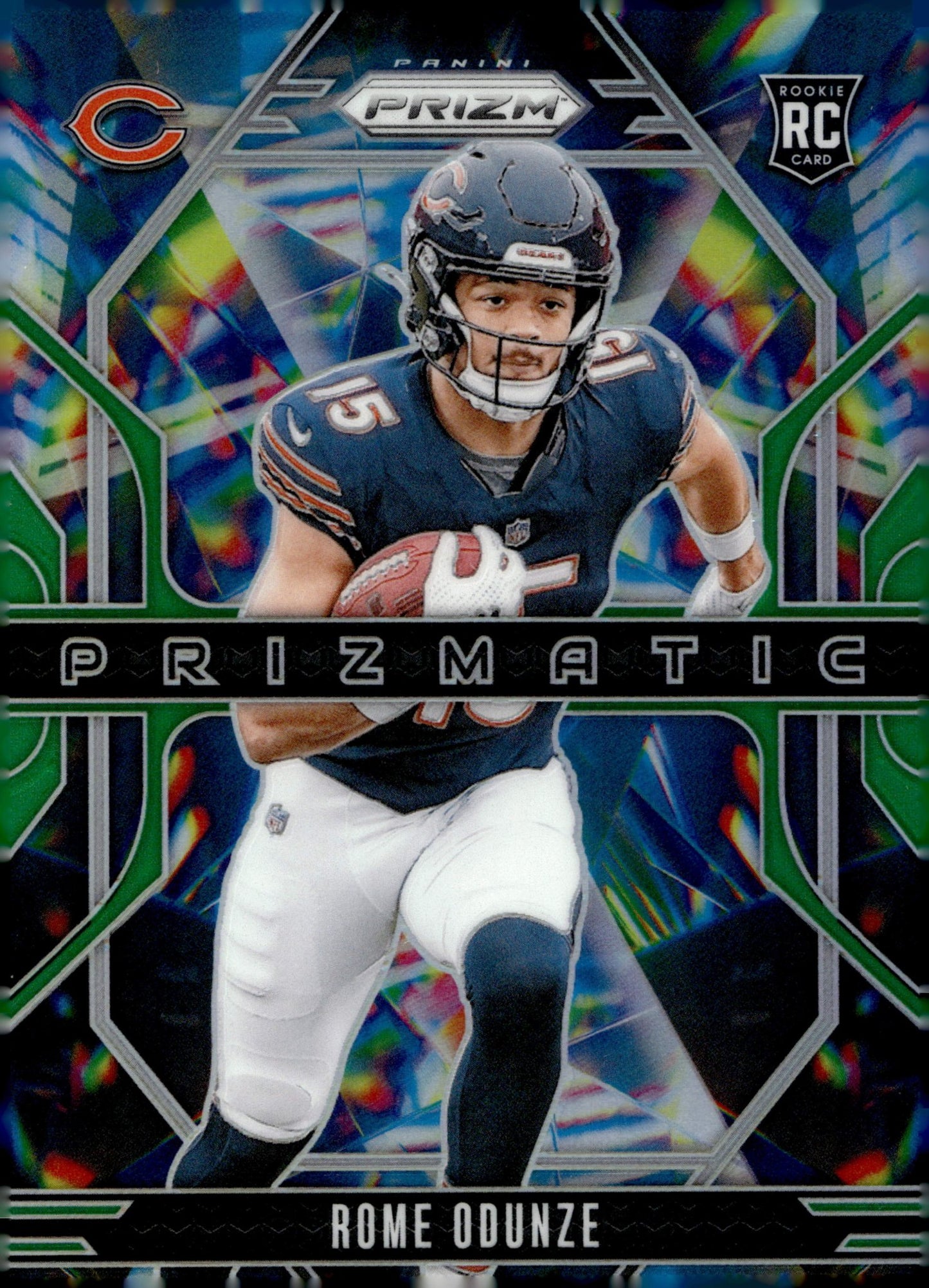 Rome Odunze 2024 Panini Prizm Prizmatic Green Prizm RC #9 #2 - Collector Store LLC