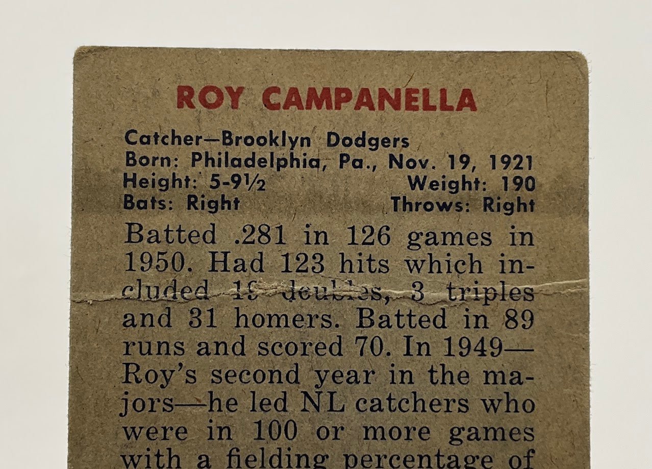 Roy Campanella 1951 Bowman #31 Brooklyn Dodgers PR - Collector Store LLC