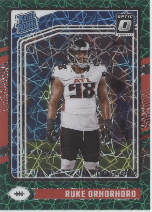 Ruke Orhorhoro 2024 Panini Donruss Optic Rated Rookie Green Lazer Prizm RC #287 - Collector Store LLC