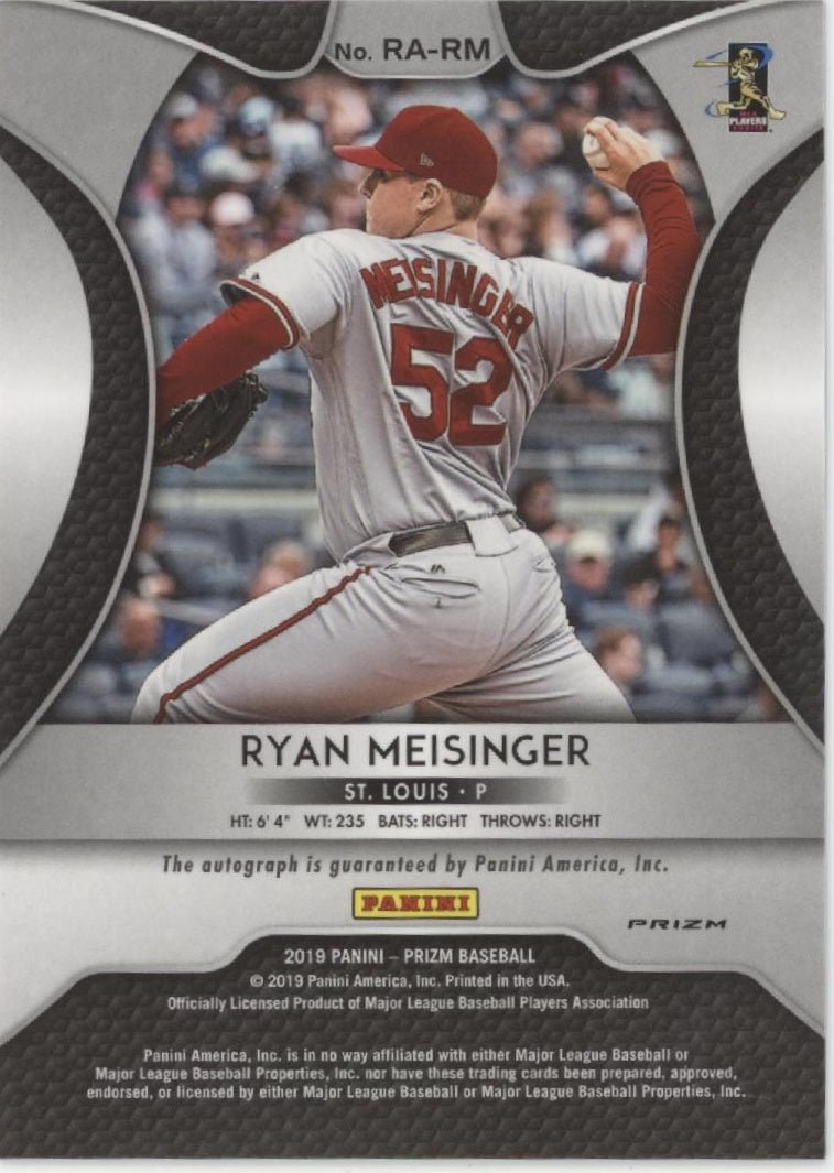 Ryan Meisinger 2019 Panini Prizm Blue Prizm Auto RA - RM - Collector Store LLC