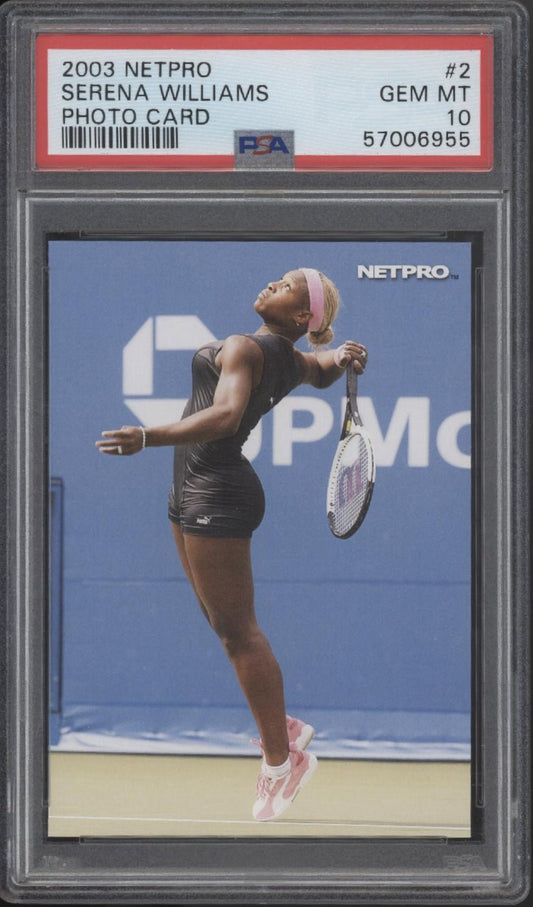 Serena Williams 2003 Netpro Photo Card 2 PSA 10 - Collector Store LLC