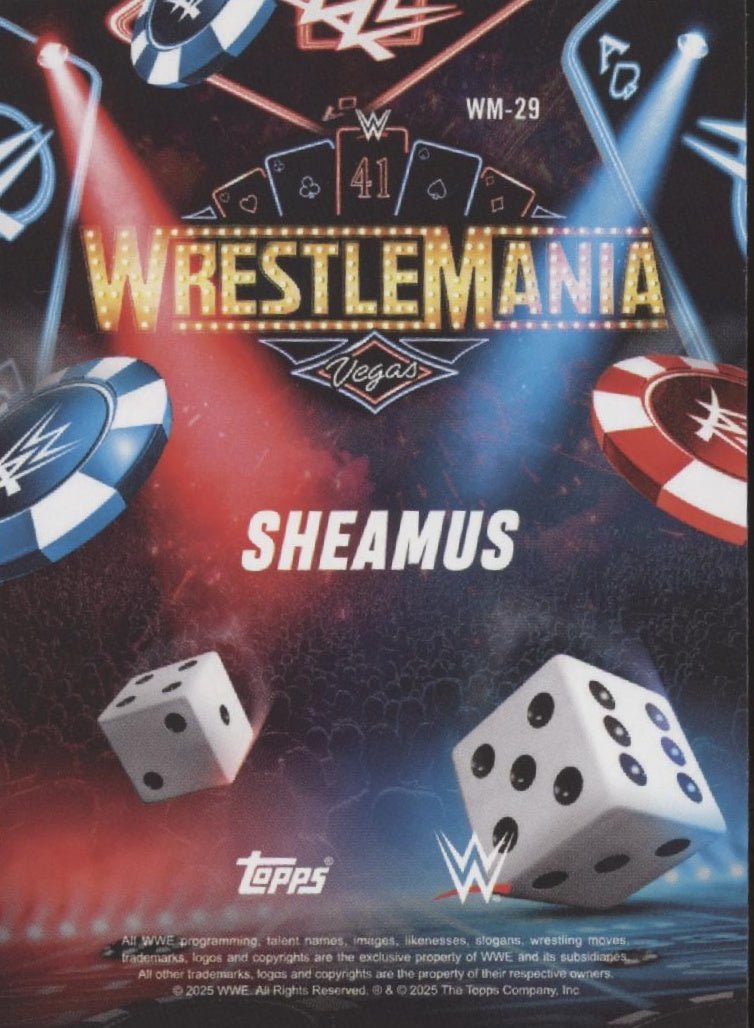 Sheamus 2025 Topps Wrestlemania WM - 29 - Collector Store LLC