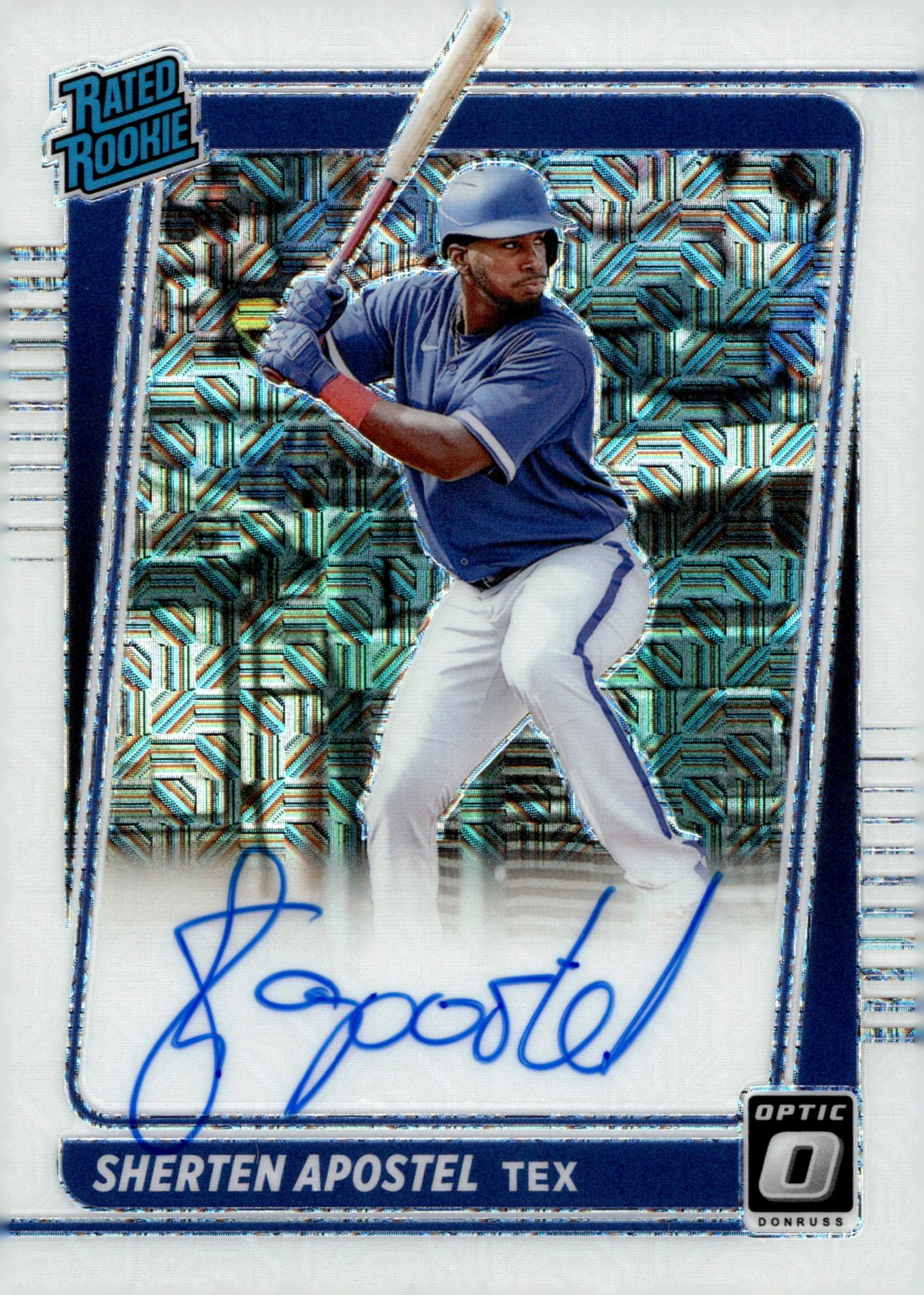 Sherten Apostel 2021 Panini Donruss Optic Rated Rookie Mojo Prizm RC Auto 82/99 - Collector Store LLC