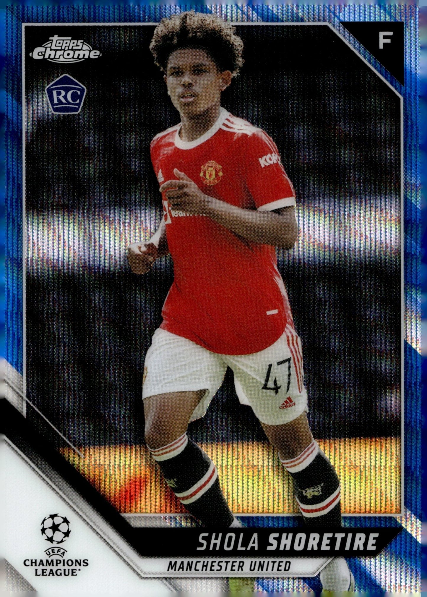 Shola Shoretire 2021 - 22 Topps Chrome UCL Blue Wave Refractor 65/75 #138 - Collector Store LLC