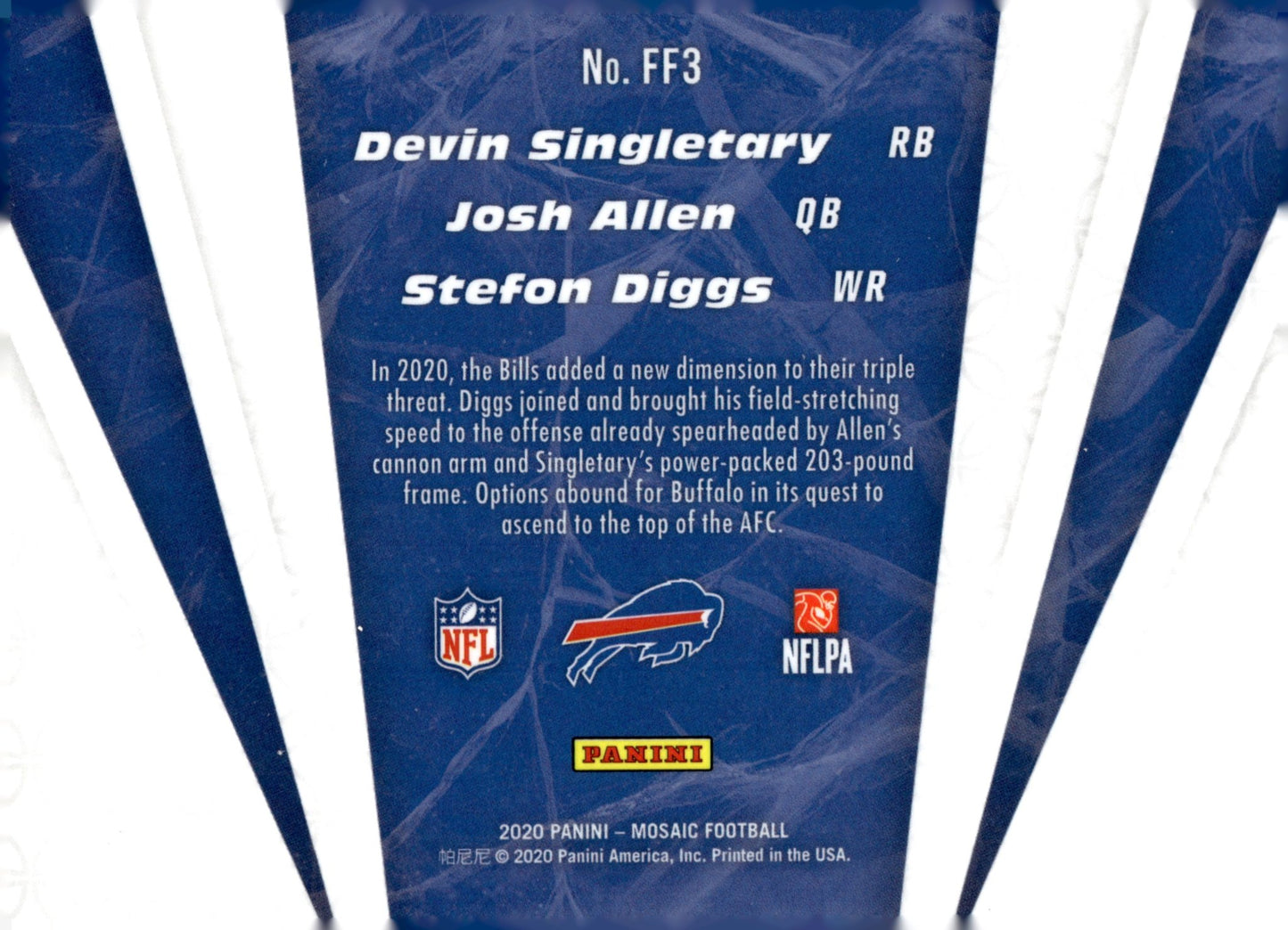 Singletary / Allen / Diggs 2020 Panini Mosaic Flea Flicker #FF3 - Collector Store LLC