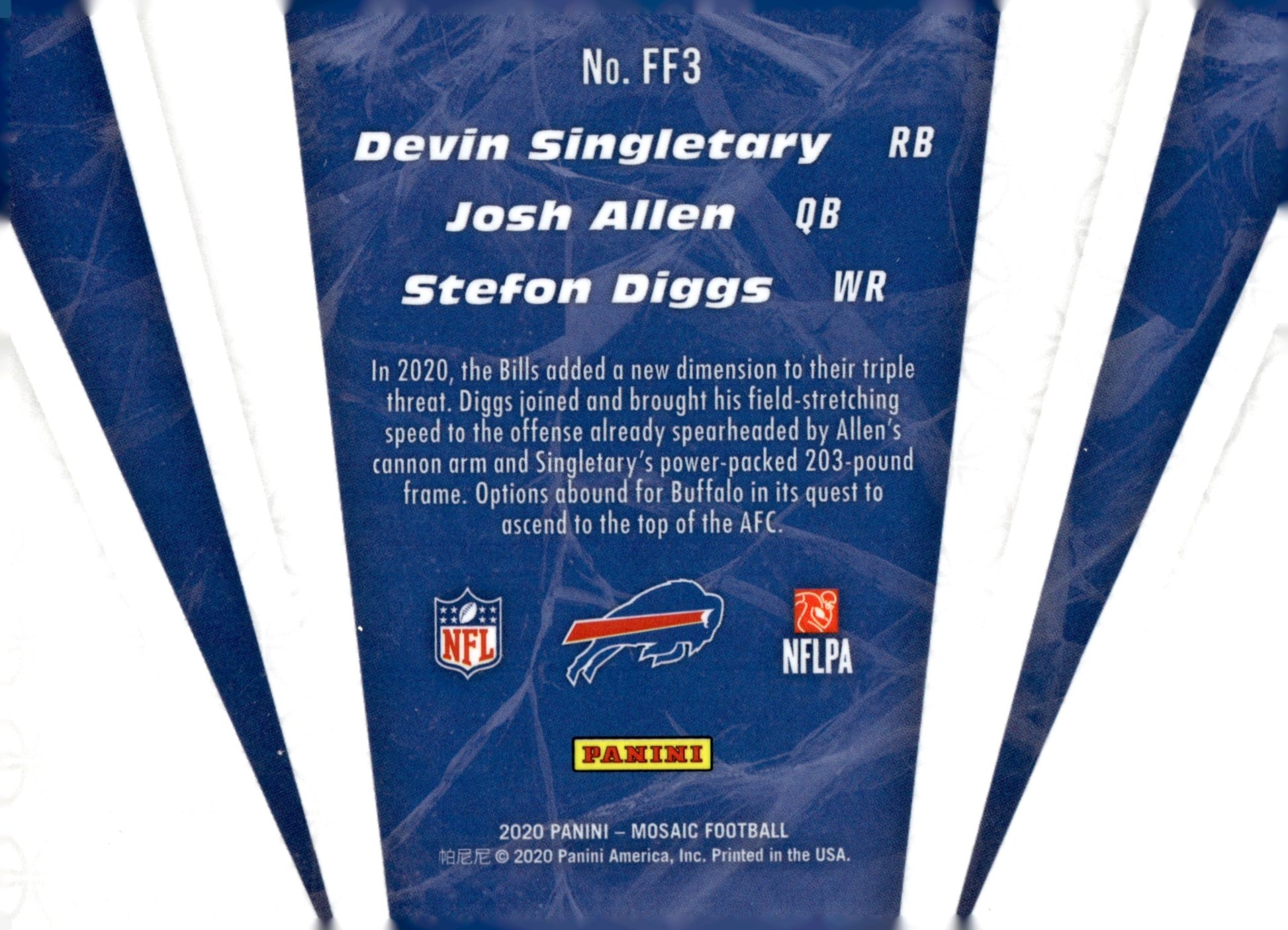 Singletary / Allen / Diggs 2020 Panini Mosaic Flea Flicker #FF3 - Collector Store LLC
