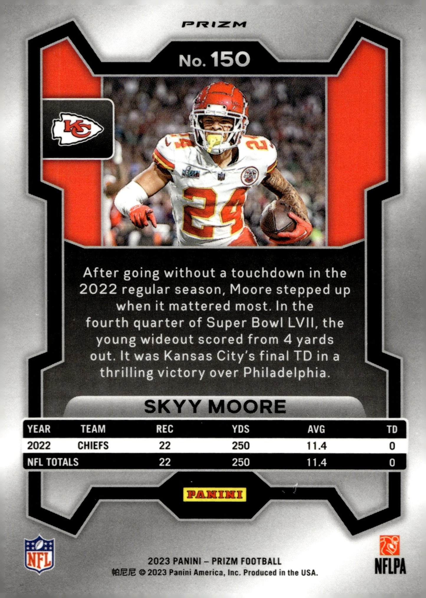 Skyy Moore 2023 Panini Prizm Silver Prizm #150 - Collector Store LLC