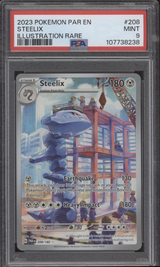 Steelix Pokemon Paradox Rift Illustration Rare 208 PSA 9 - Collector Store LLC