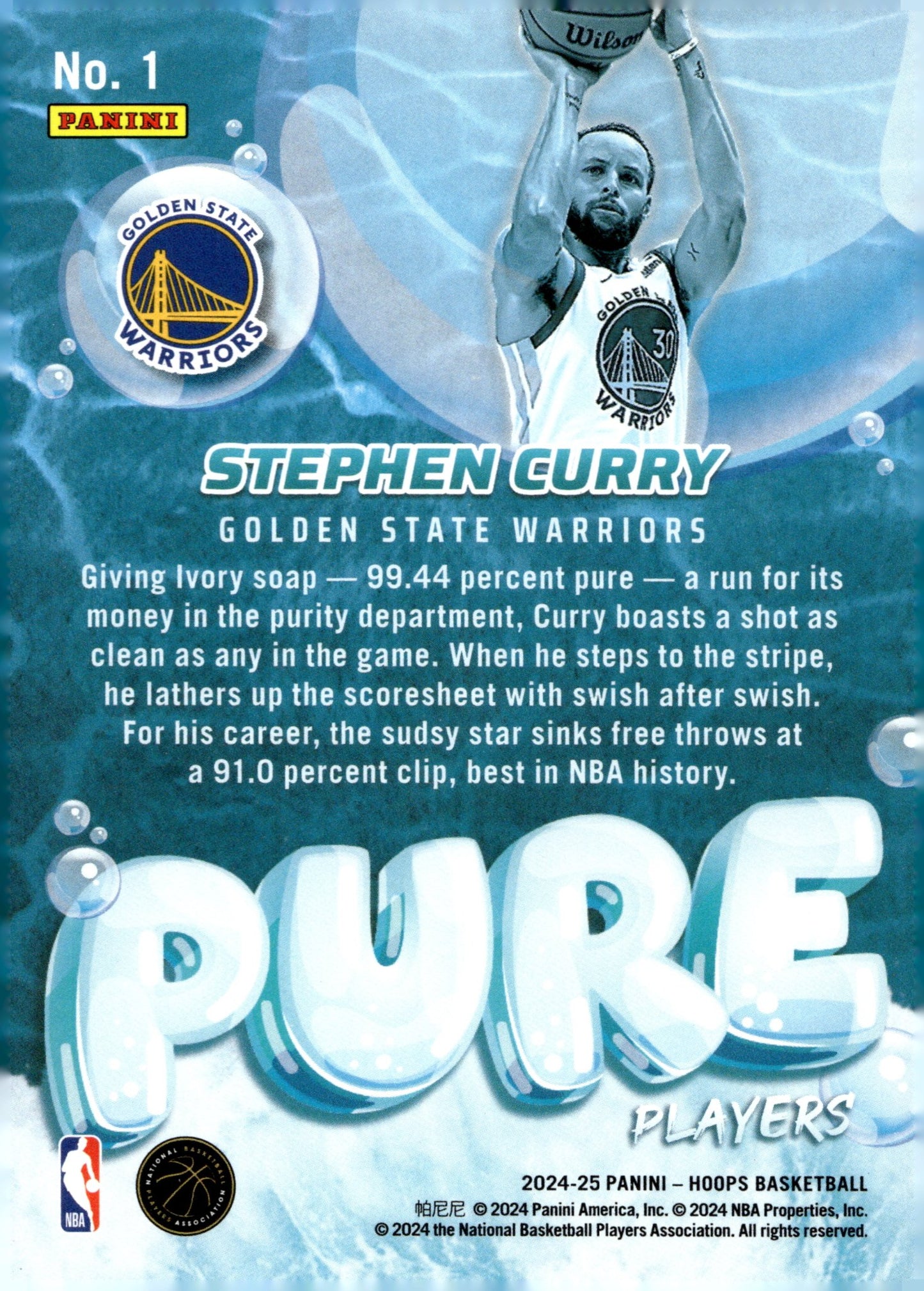 Stephen Curry 2024 - 25 Panini Hoops Pure Players #1 #12 - Collector Store LLC