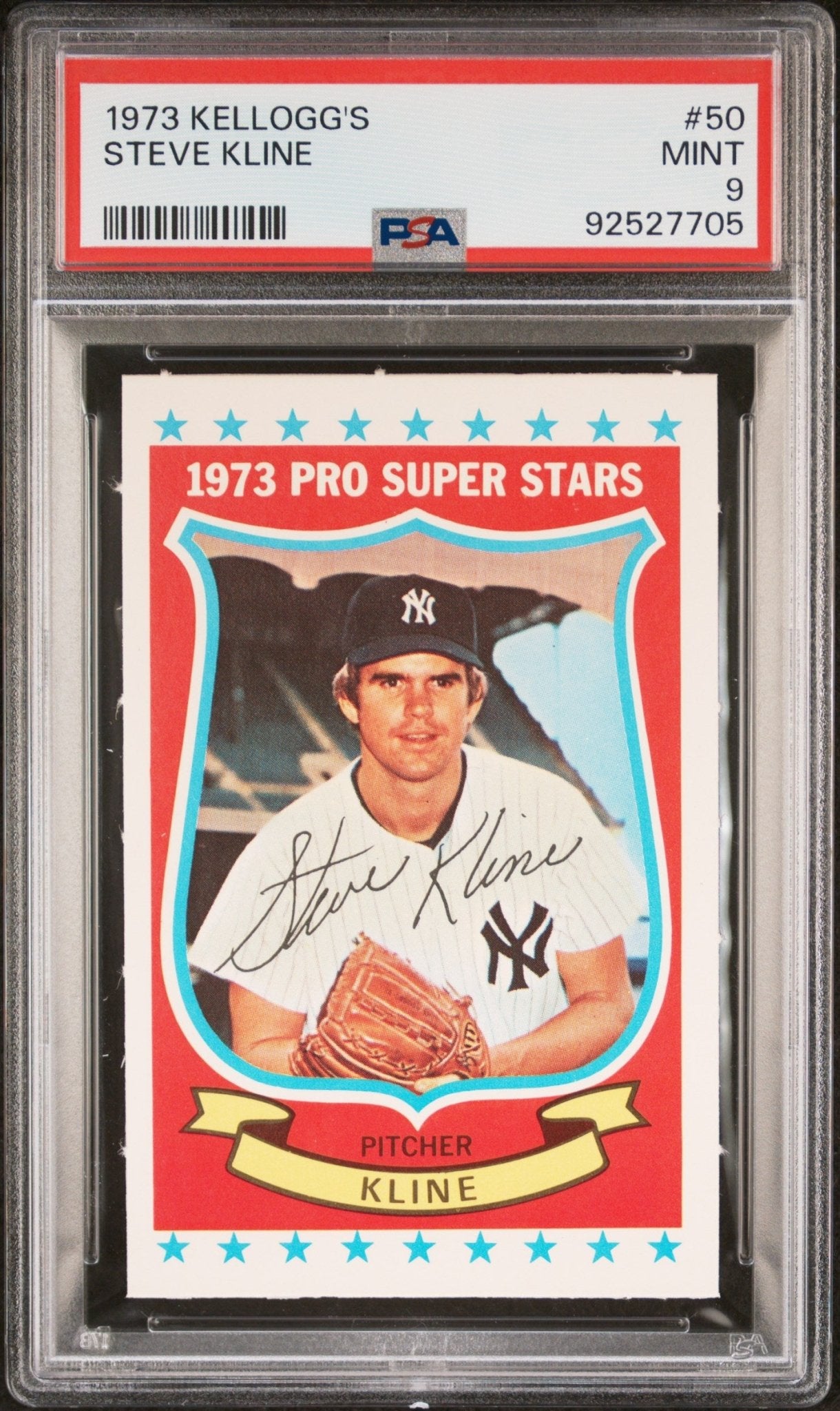 Steve Kline 1973 Kellogg's #50 PSA 9 - Collector Store LLC