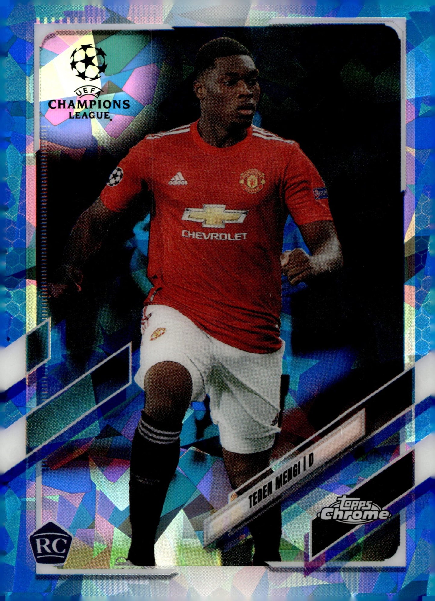 Taden Mengi 2020 - 21 Topps Chrome UEFA Champions League Blue Ice Refractor RC #28 - Collector Store LLC