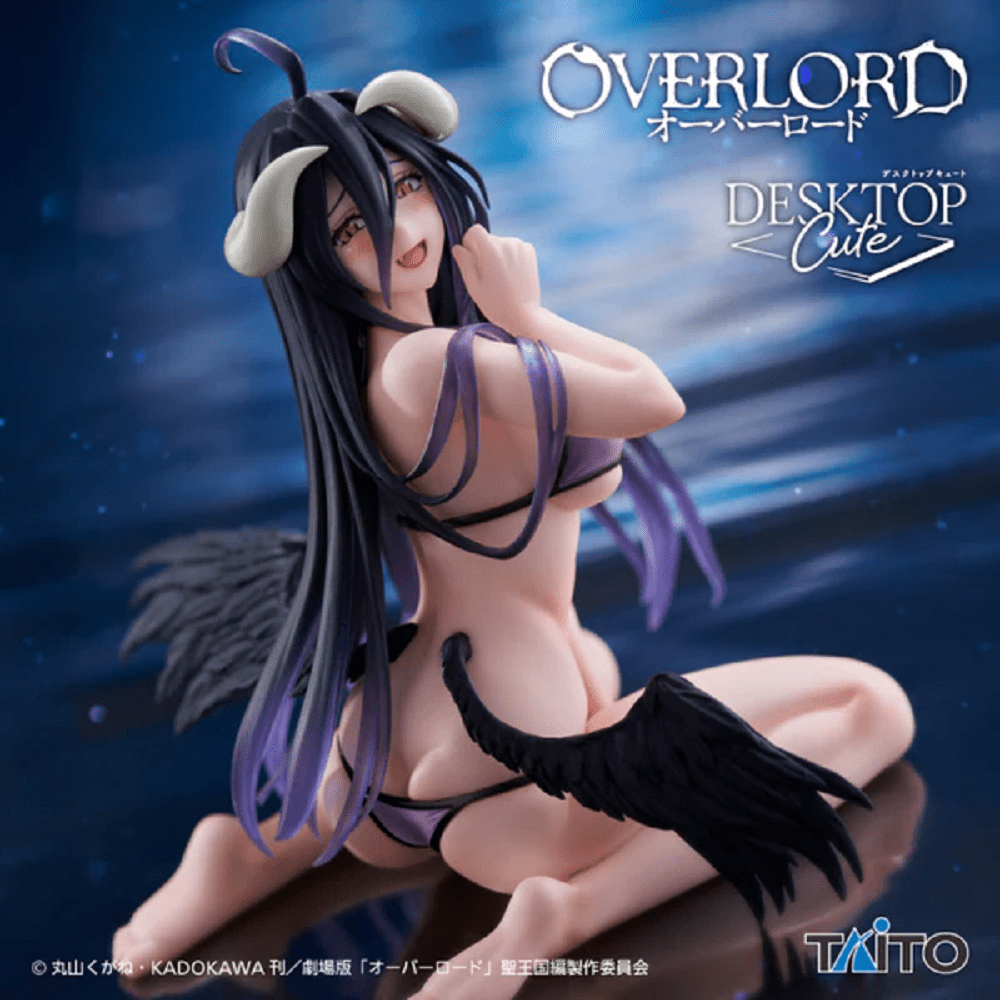 Taito USA: Overlord Desktop Cute Figure - Albedo (Swimsuit Ver.) Renewal Edition Figure - Collector Store LLC