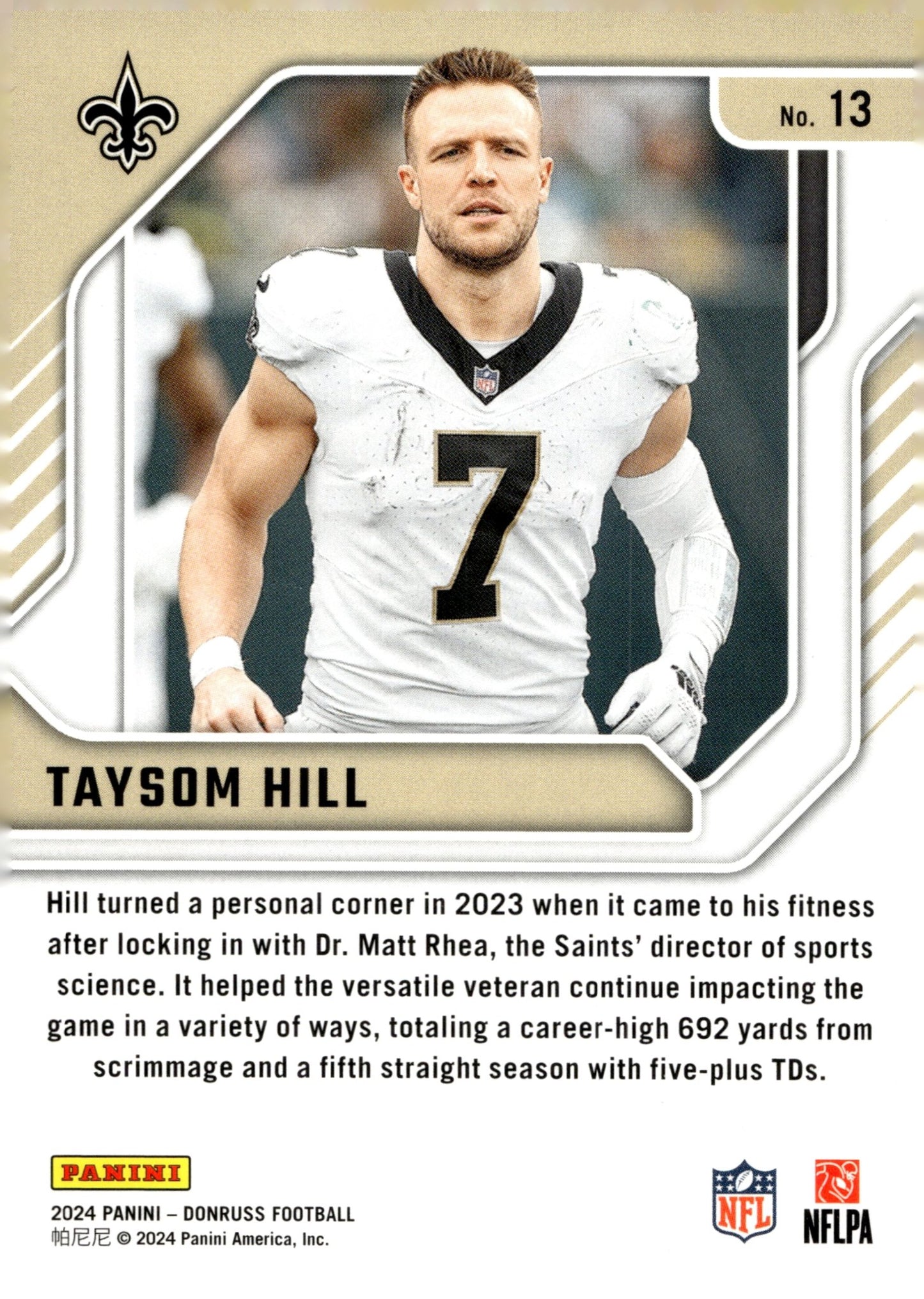 Taysom Hill 2024 Panini Donruss Elite Series #13 - Collector Store LLC