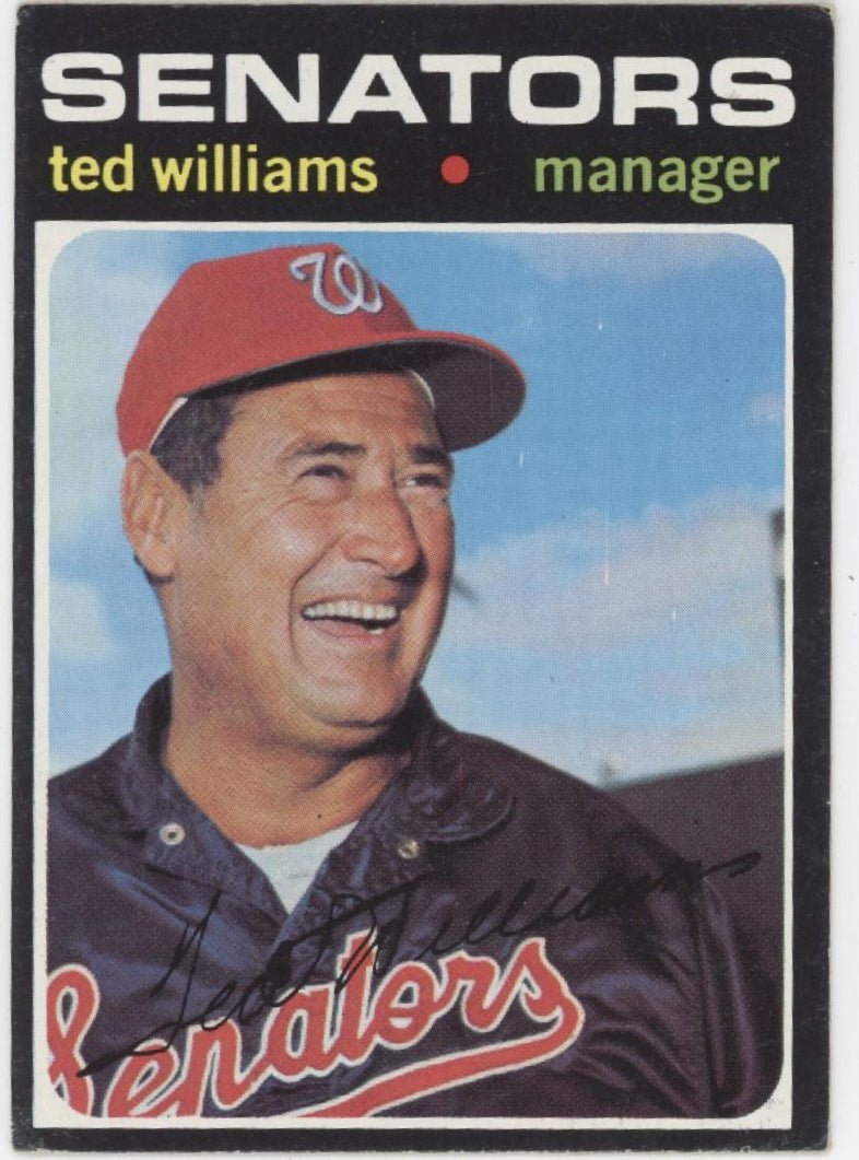 Ted Williams 1971 Topps #380 Washington Senators VG #2 - Collector Store LLC
