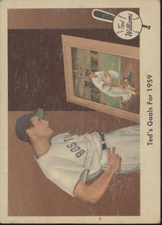 Ted's Goals for 1959 Fleer Ted Williams 80 Boston Red Sox VG - Collector Store LLC