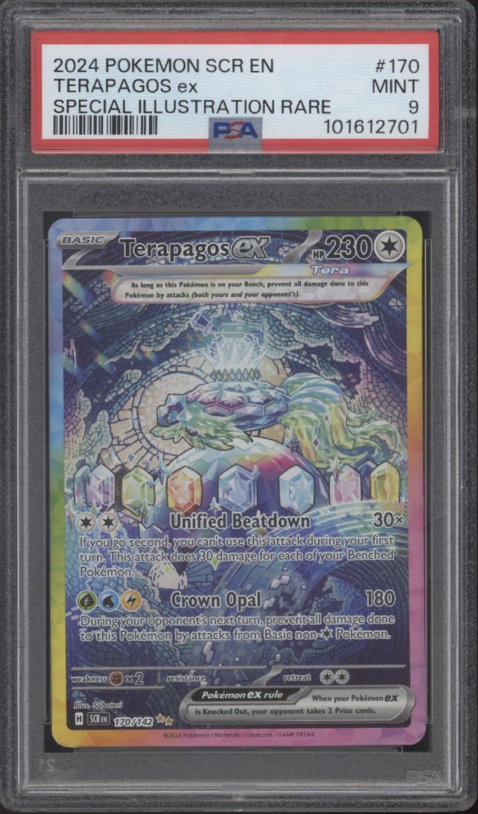 Terapagos ex Pokemon Stellar Crown Special Illustration Rare 170 PSA 9 - Collector Store LLC