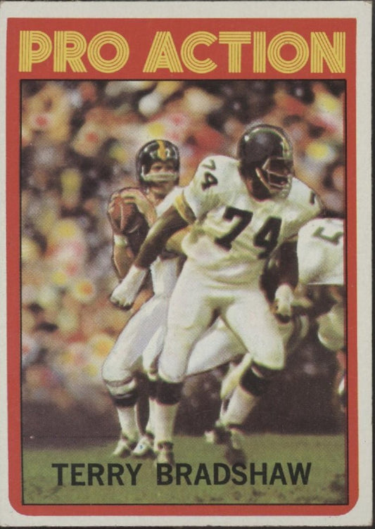 Terry Bradshaw 1972 Topps Pro Action 120 Pittsburgh Steelers VG - EX 1 - Collector Store LLC