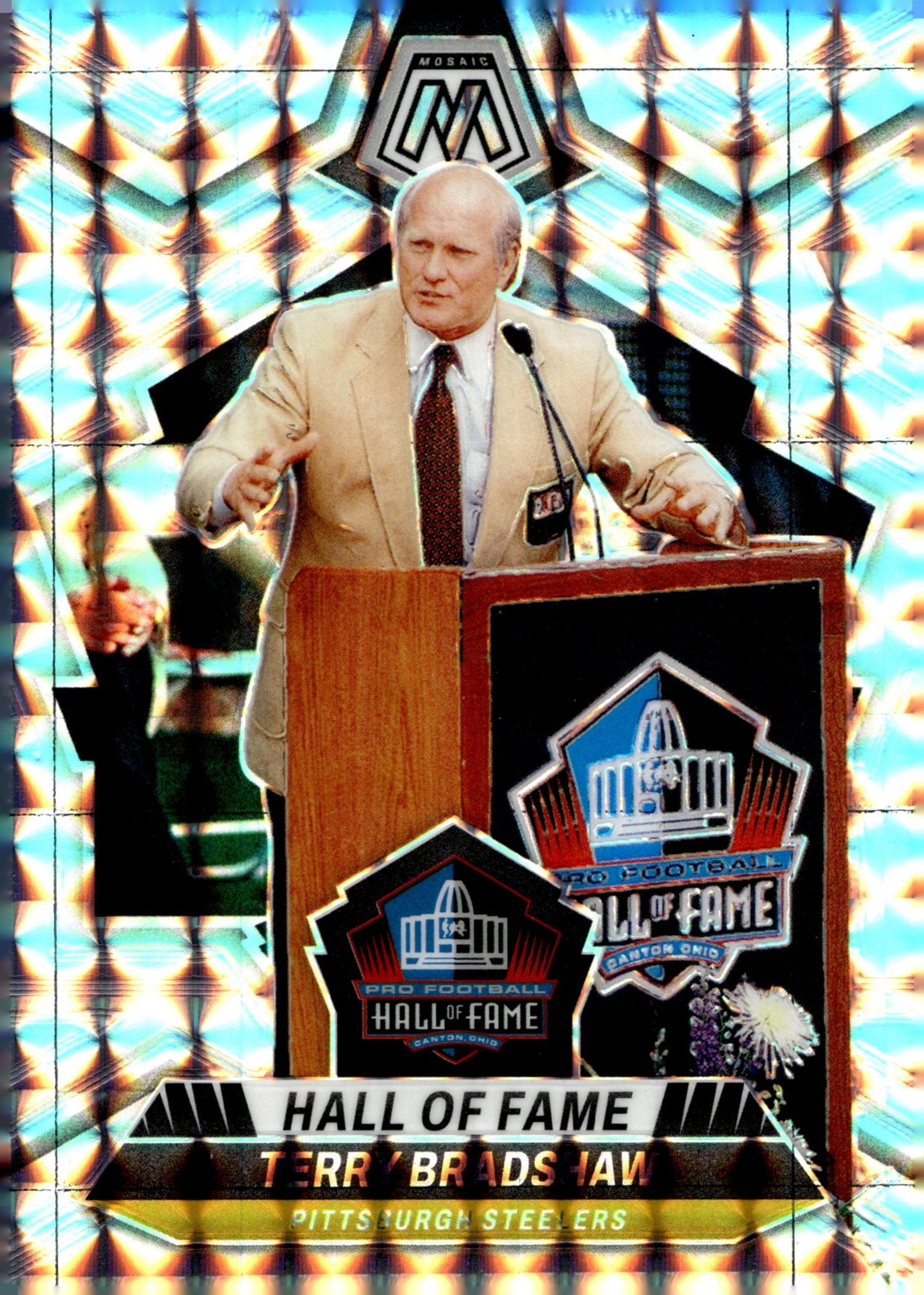 Terry Bradshaw 2024 Panini Mosaic Hall of Fame Prizm #296 - Collector Store LLC