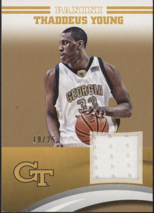 Thaddeus Young 2016 Panini Georgia Tech Team Collection Swatch 19/25 #TY - GT - Collector Store LLC