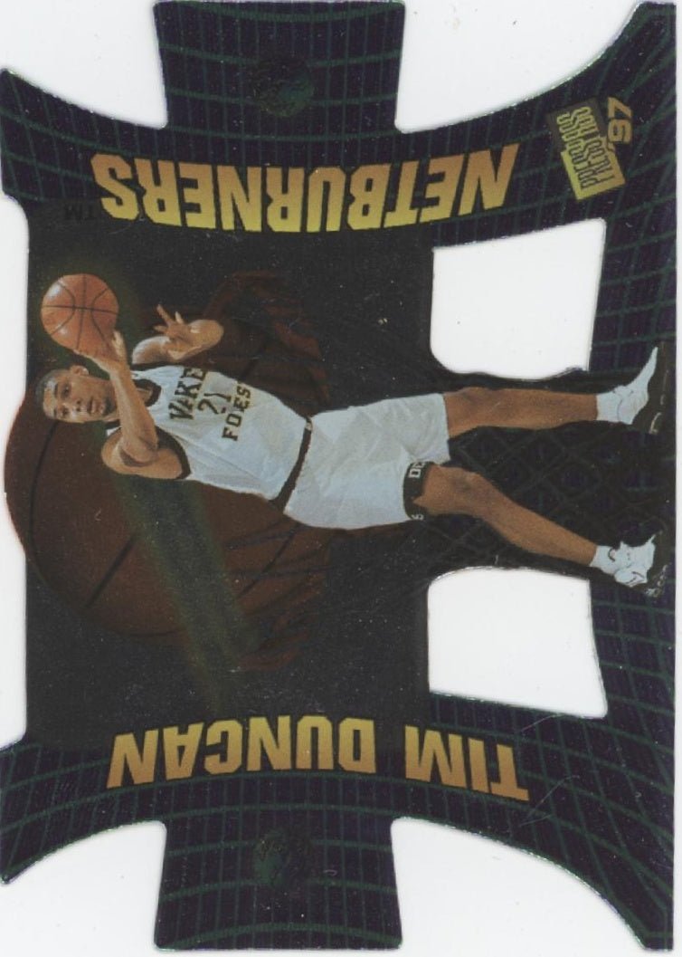 Tim Duncan 1997 - 98 Press Pass Netburners Die - Cut RC #36 - Collector Store LLC