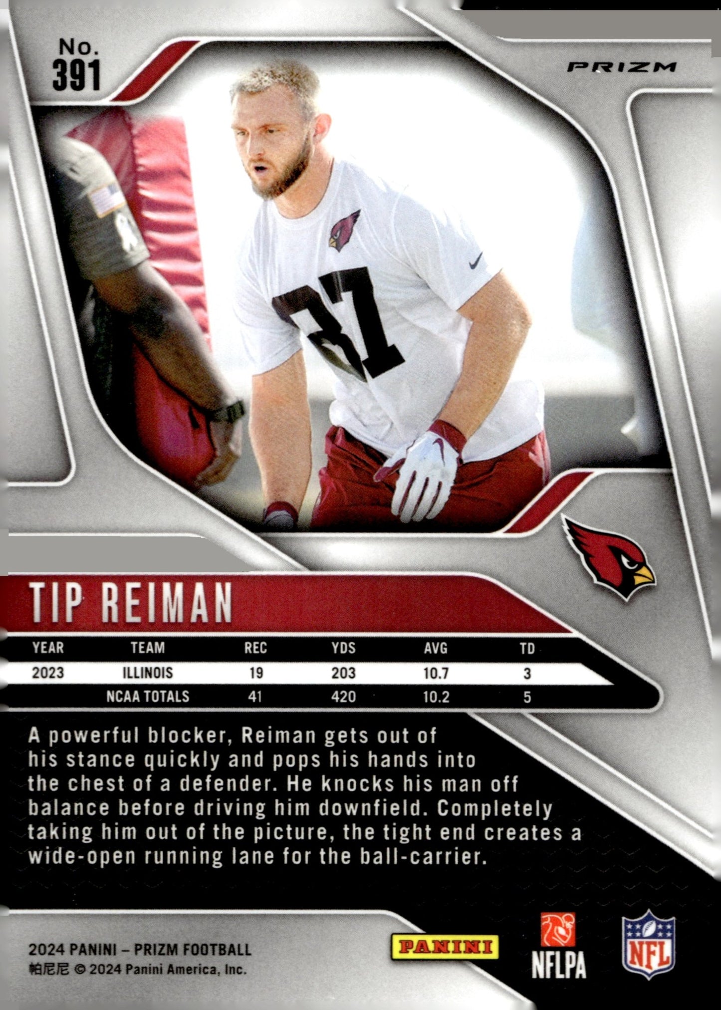 Tip Reiman 2024 Panini Prizm Red White & Blue Prizm #391 - Collector Store LLC