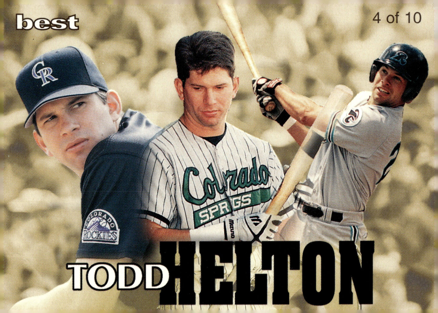 Todd Helton 1998 Best Promotional Card #4 - Collector Store LLC