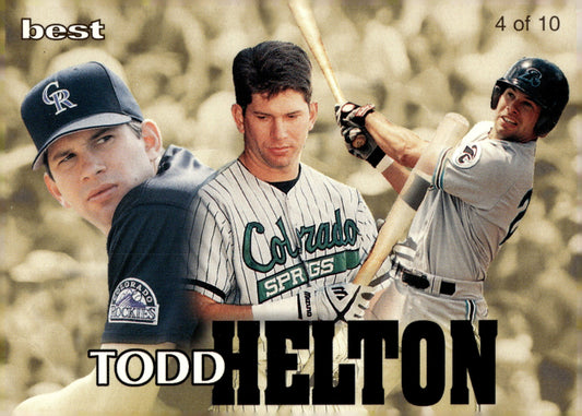Todd Helton 1998 Best Promotional Card #4 - Collector Store LLC