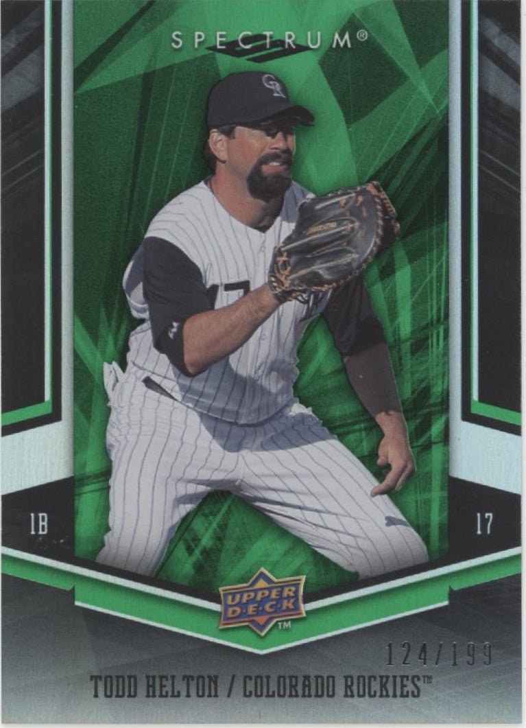 Todd Helton 2008 Upper Deck Spectrum Green 124/199 #33 - Collector Store LLC
