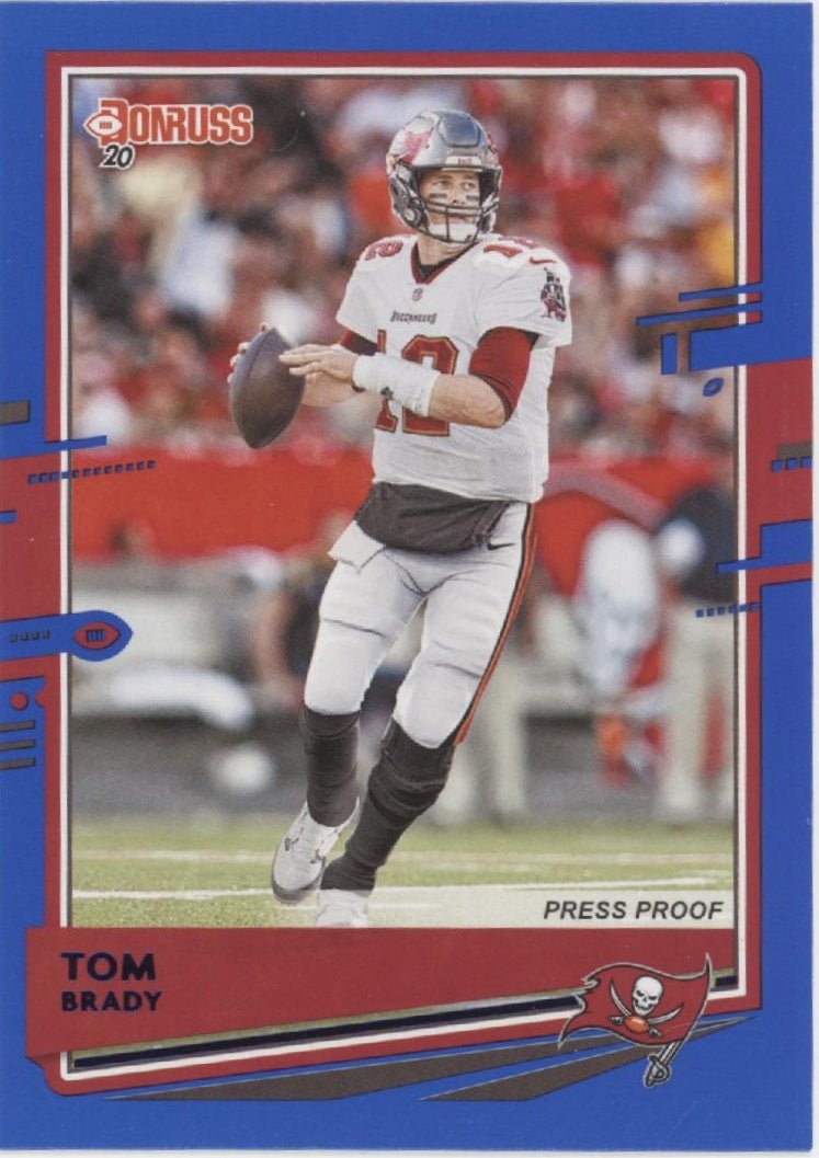 Tom Brady 2020 Panini Donruss Press Proof Blue #230 - Collector Store LLC