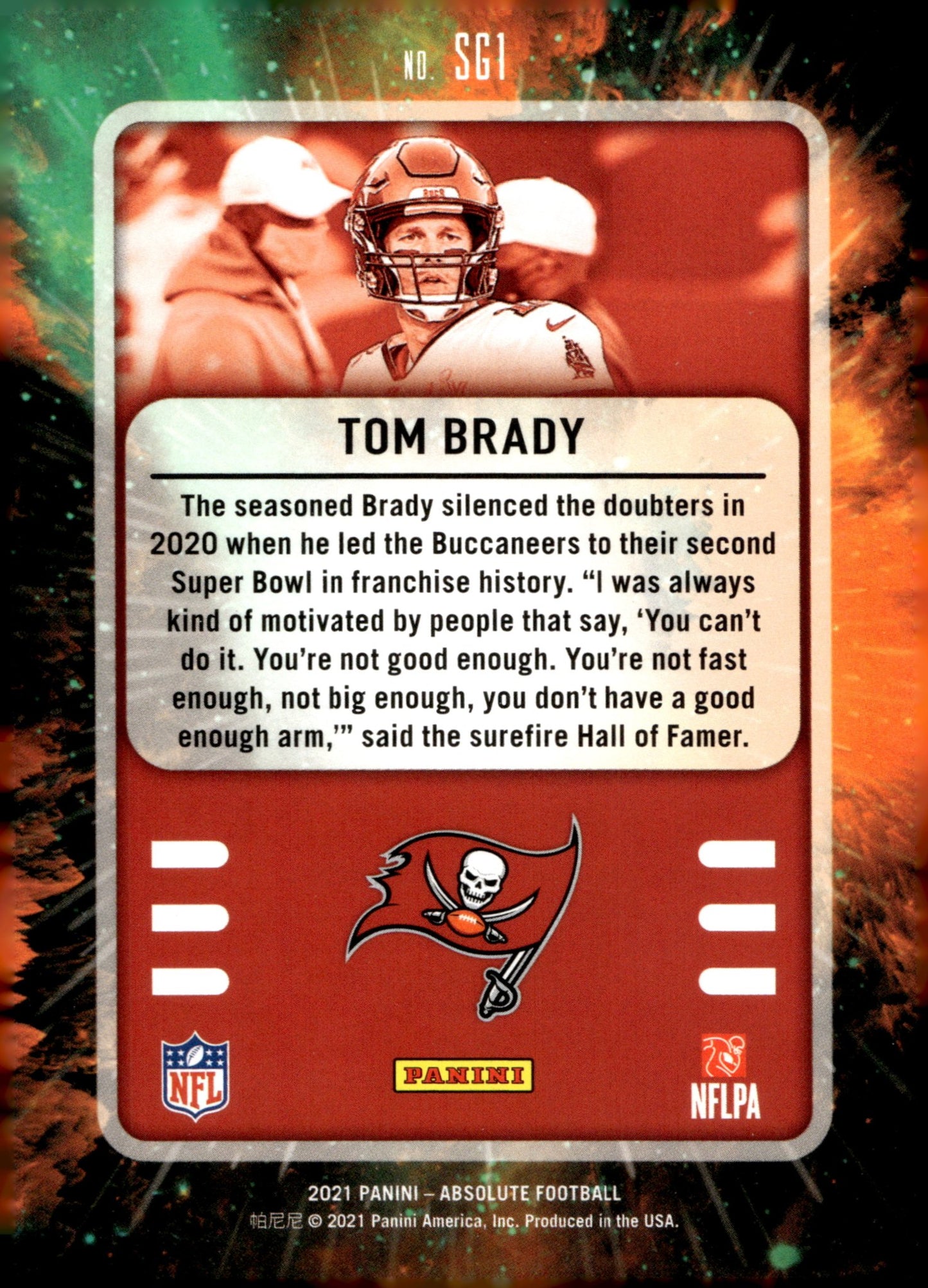 Tom Brady 2021 Panini Absolute Star Gazing #SG1 - Collector Store LLC