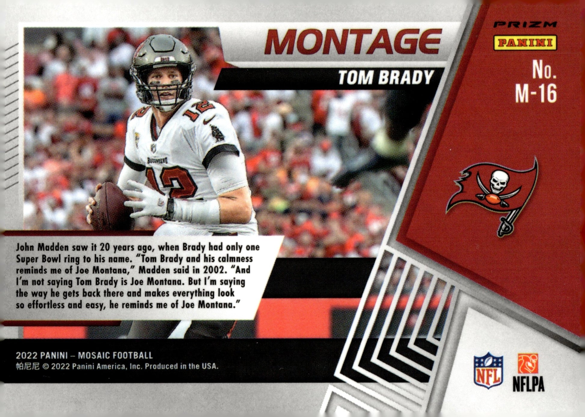 Tom Brady 2022 Panini Mosaic Montage Prizm #M - 16 - Collector Store LLC