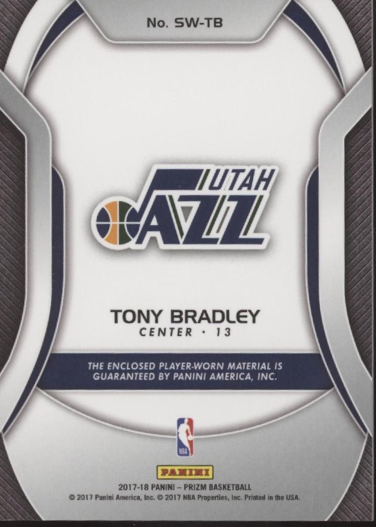 Tony Bradley 2017 - 18 Panini Prizm Swatch #SW - TB - Collector Store LLC