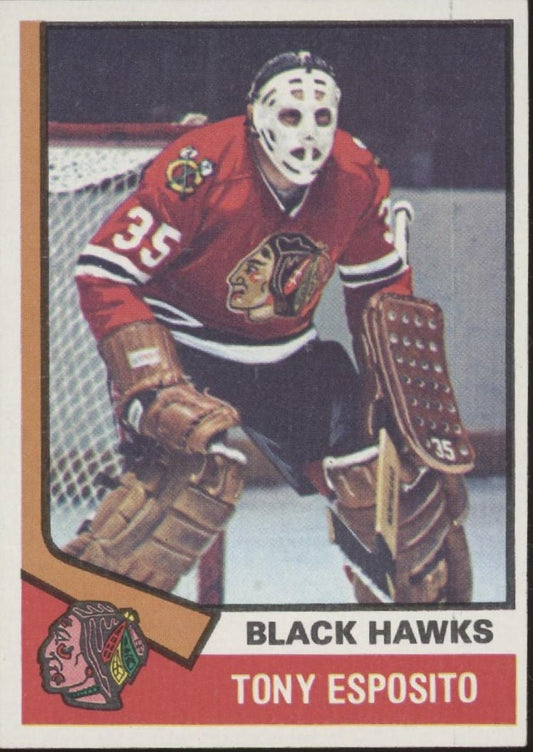 Tony Esposito 1974 - 75 Topps #170 Chicago Blackhawks EX - Collector Store LLC