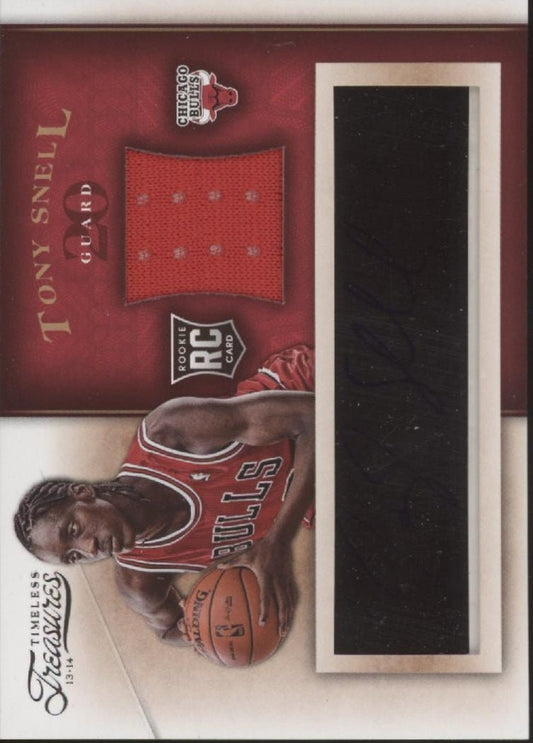 Tony Snell 2013 - 14 Panini Timeless Treasures Swatch RC Auto #123 - Collector Store LLC