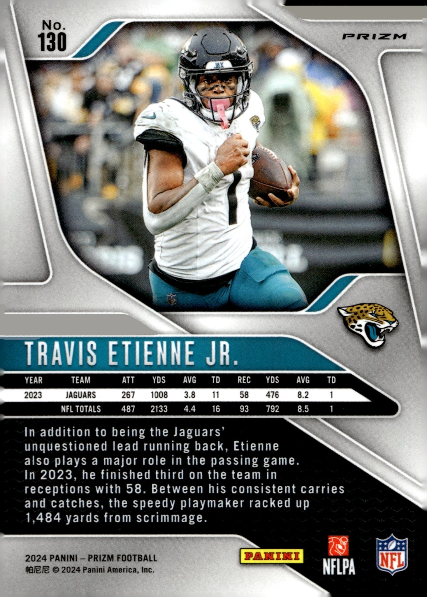 Travis Etienne Jr. 2024 Panini Prizm Orange Ice Prizm #130 - Collector Store LLC
