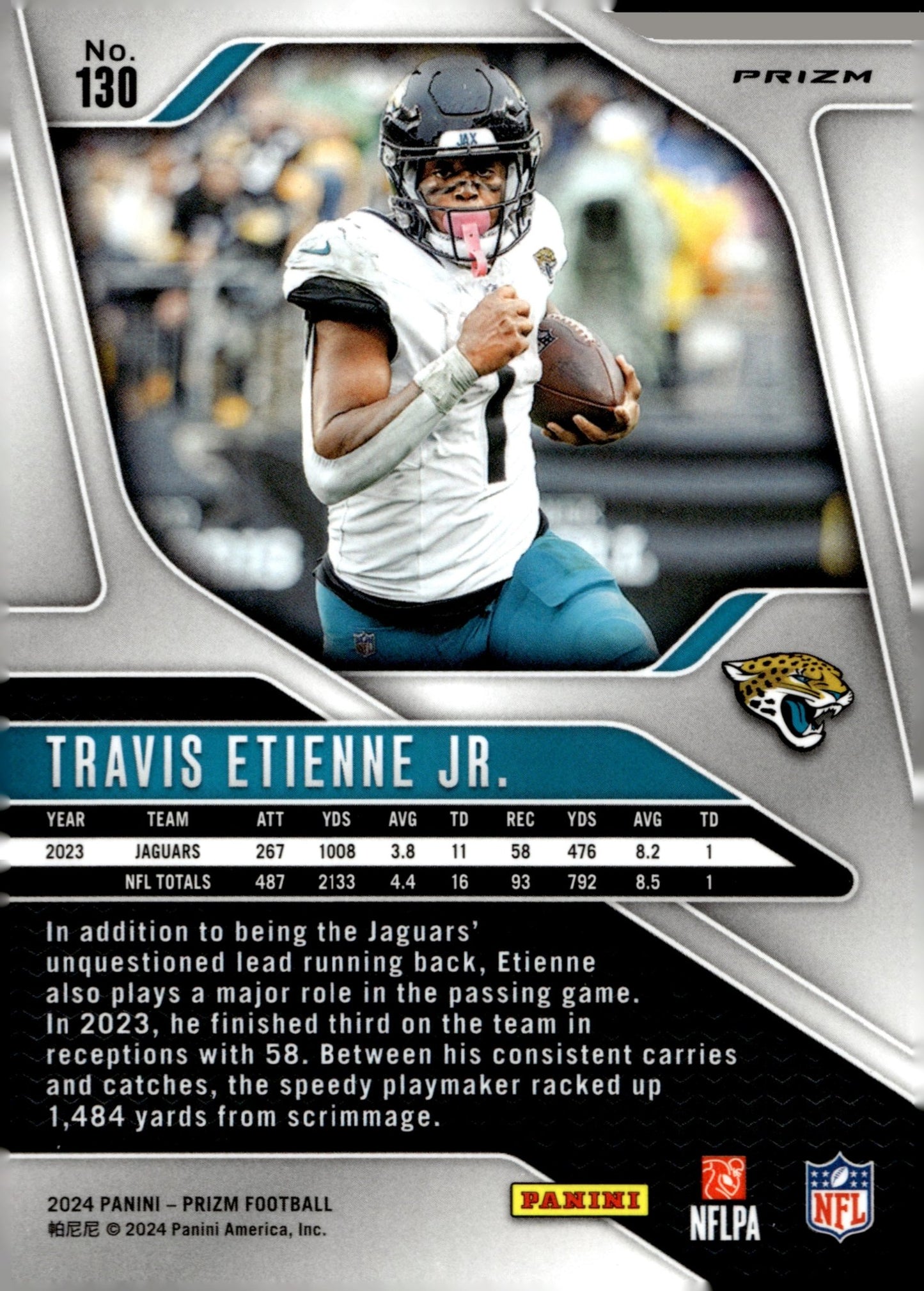 Travis Etienne Jr. 2024 Panini Prizm Red White & Blue Prizm #130 - Collector Store LLC