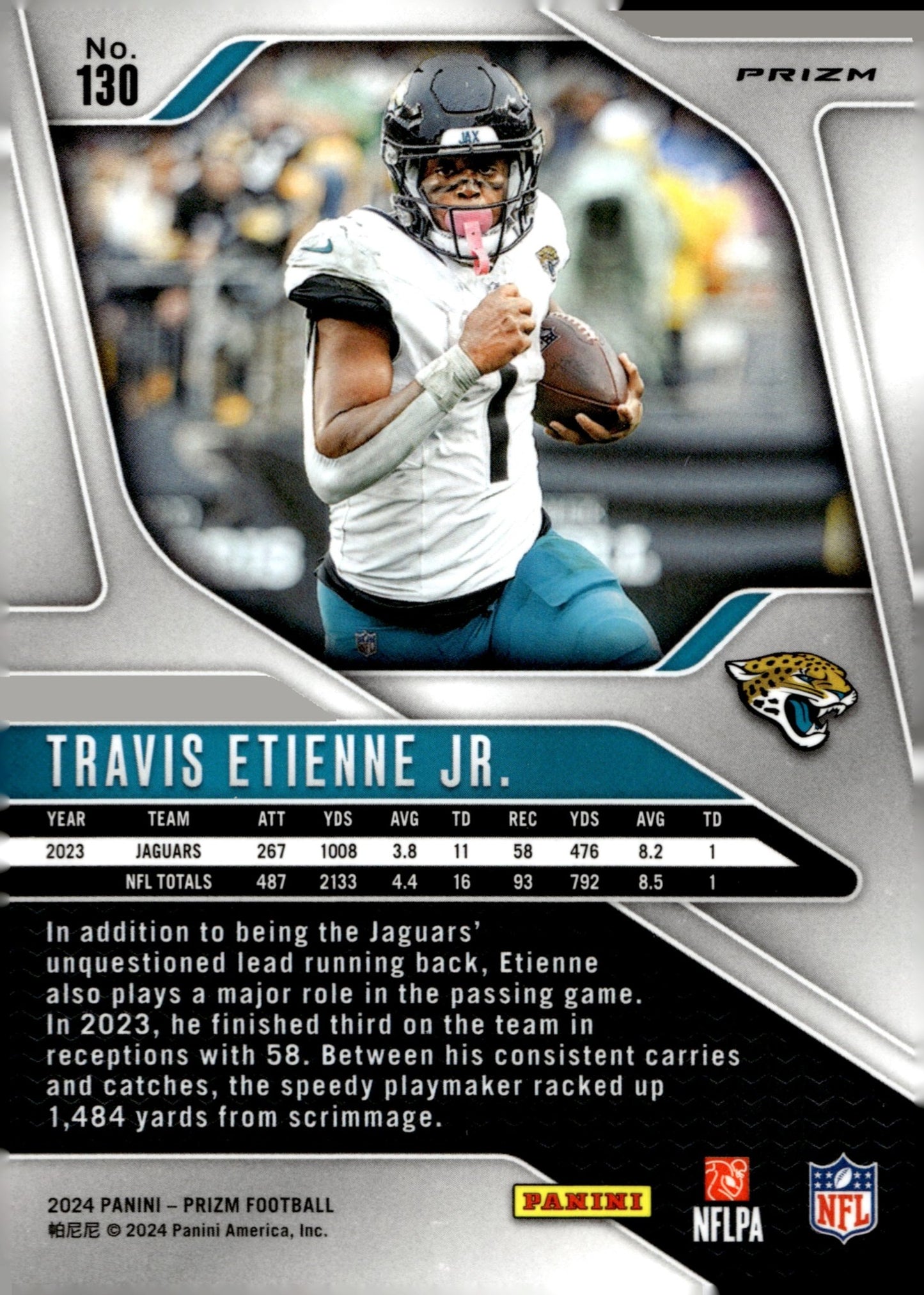 Travis Etienne Jr. 2024 Panini Prizm Silver Prizm #130 - Collector Store LLC