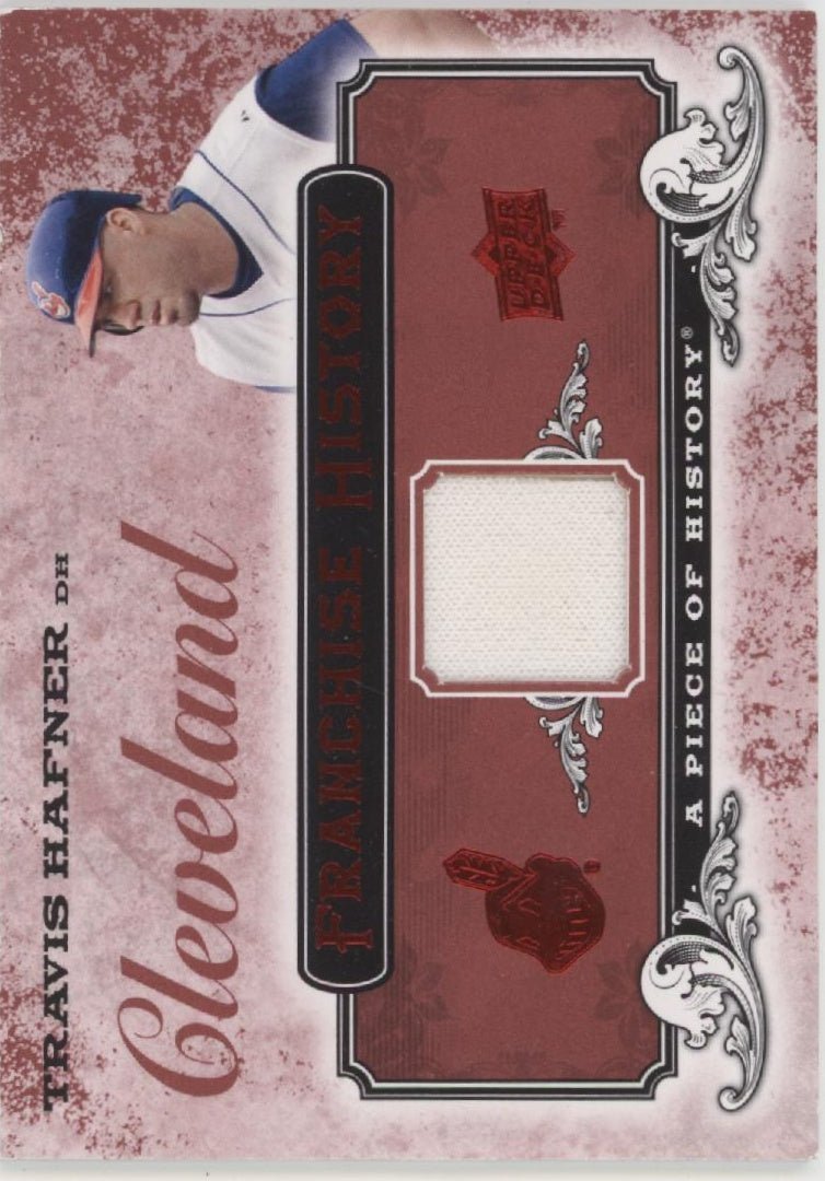 Travis Hafner 2008 Upper Deck A Piece of History Red Swatch FH - 17 - Collector Store LLC