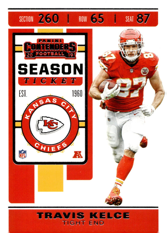 Travis Kelce 2019 Panini Contenders Season Ticket #41 - Collector Store LLC