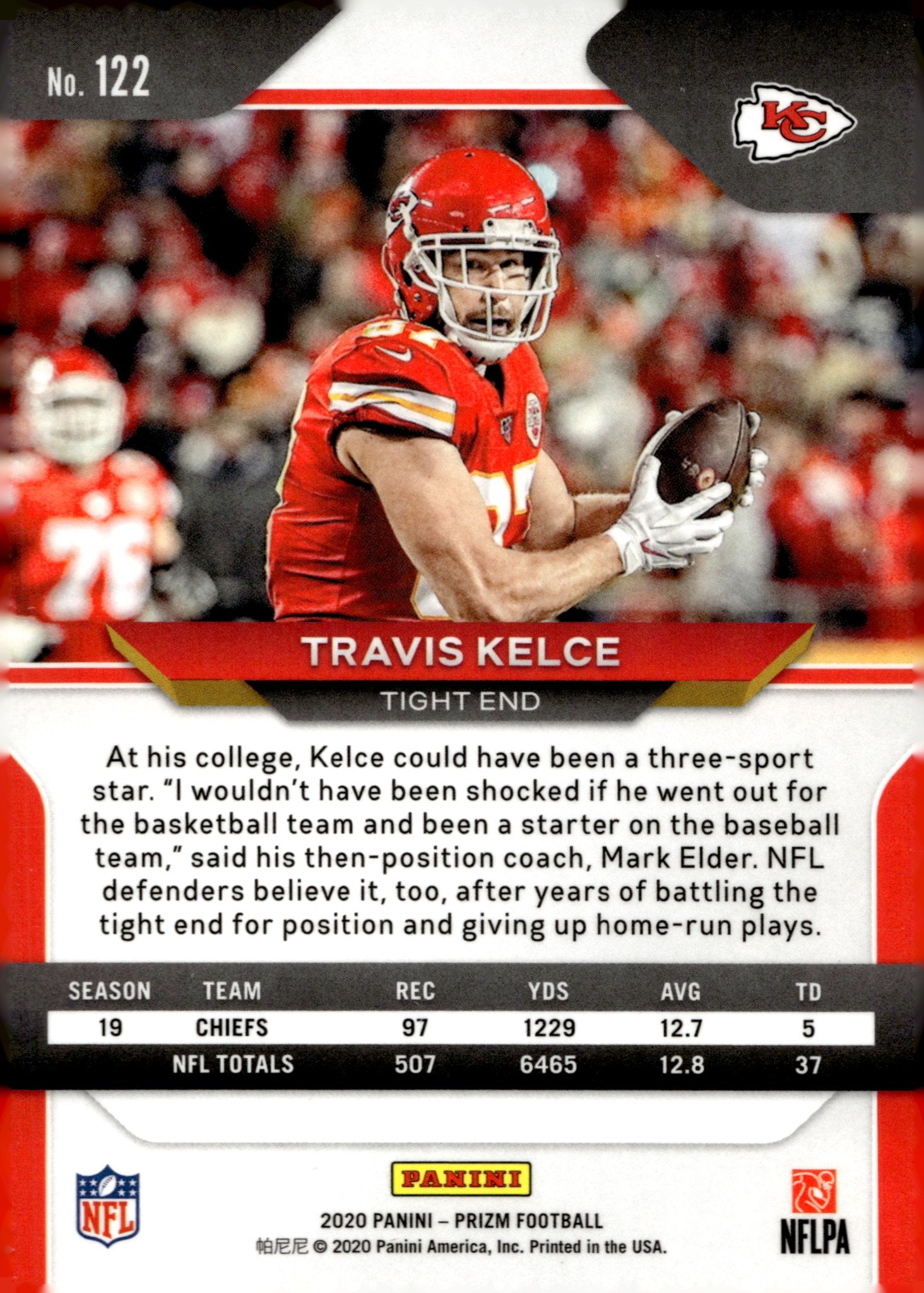Travis Kelce 2020 Panini Prizm #122 #1 - Collector Store LLC