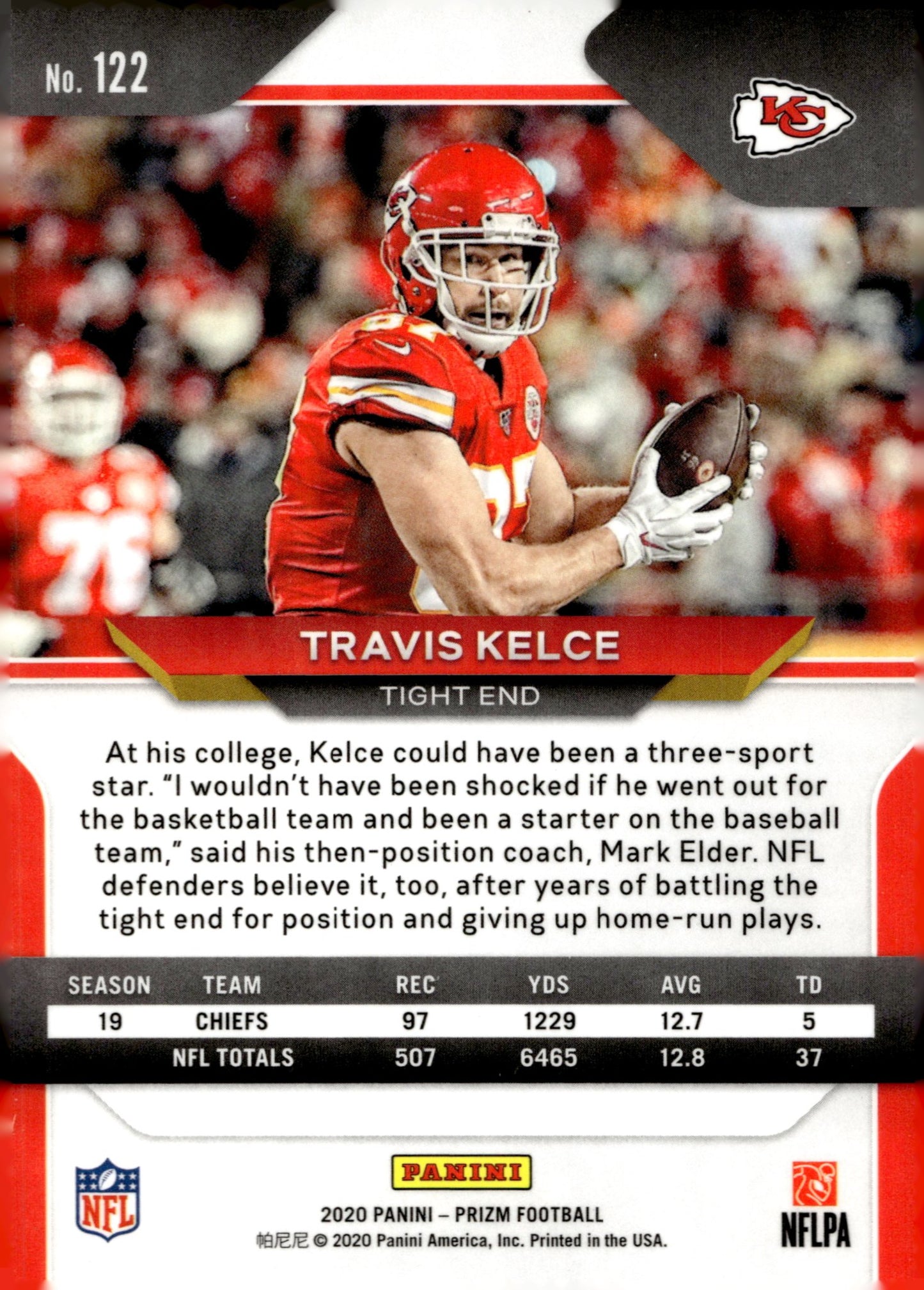 Travis Kelce 2020 Panini Prizm #122 #2 - Collector Store LLC