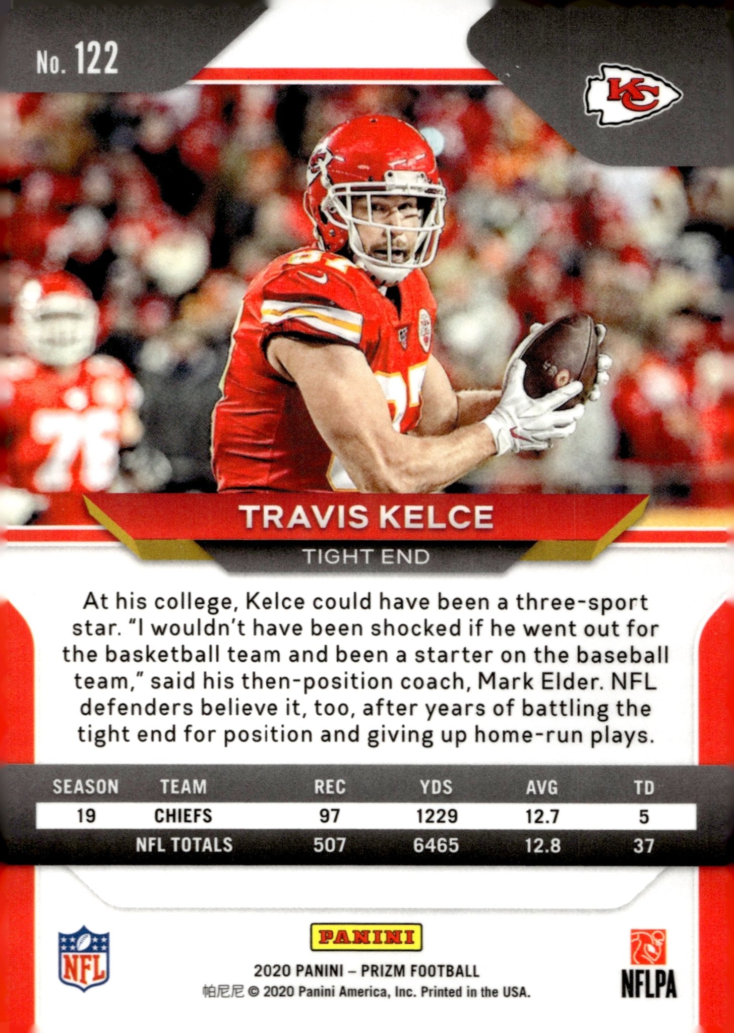 Travis Kelce 2020 Panini Prizm #122 #3 - Collector Store LLC