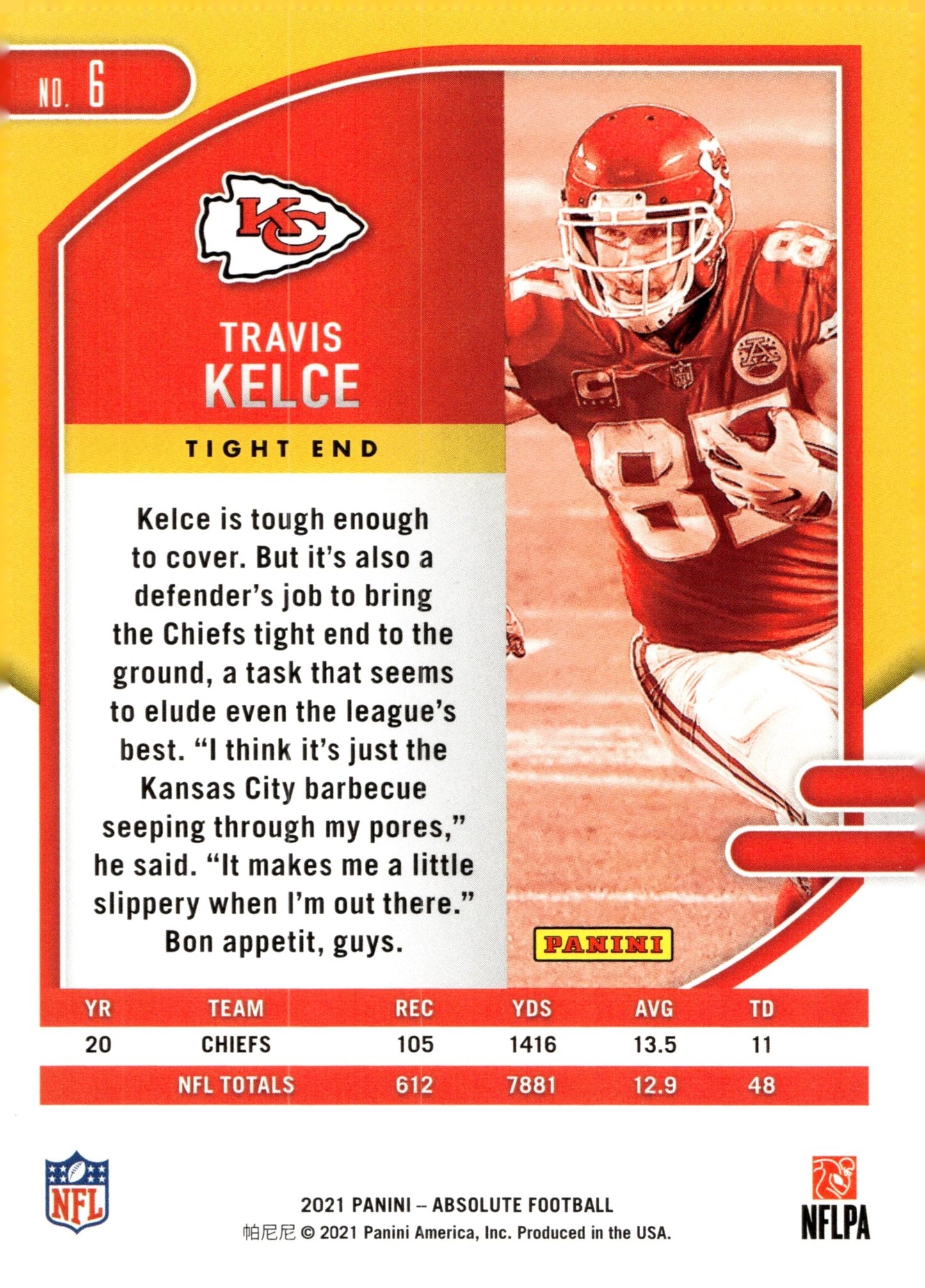 Travis Kelce 2021 Panini Absolute #6 #2 - Collector Store LLC