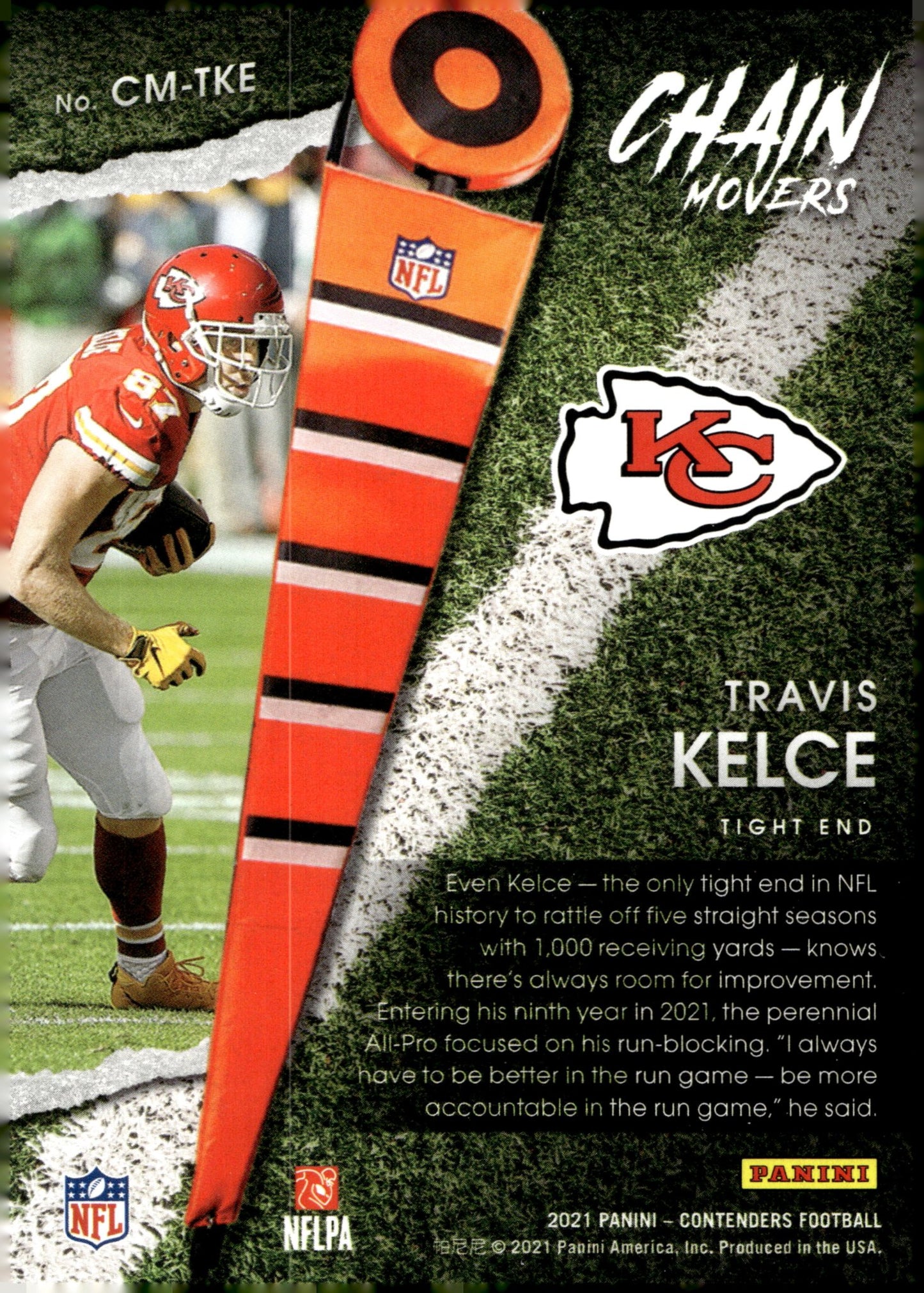 Travis Kelce 2021 Panini Contenders Chain Movers #CM - TKE - Collector Store LLC