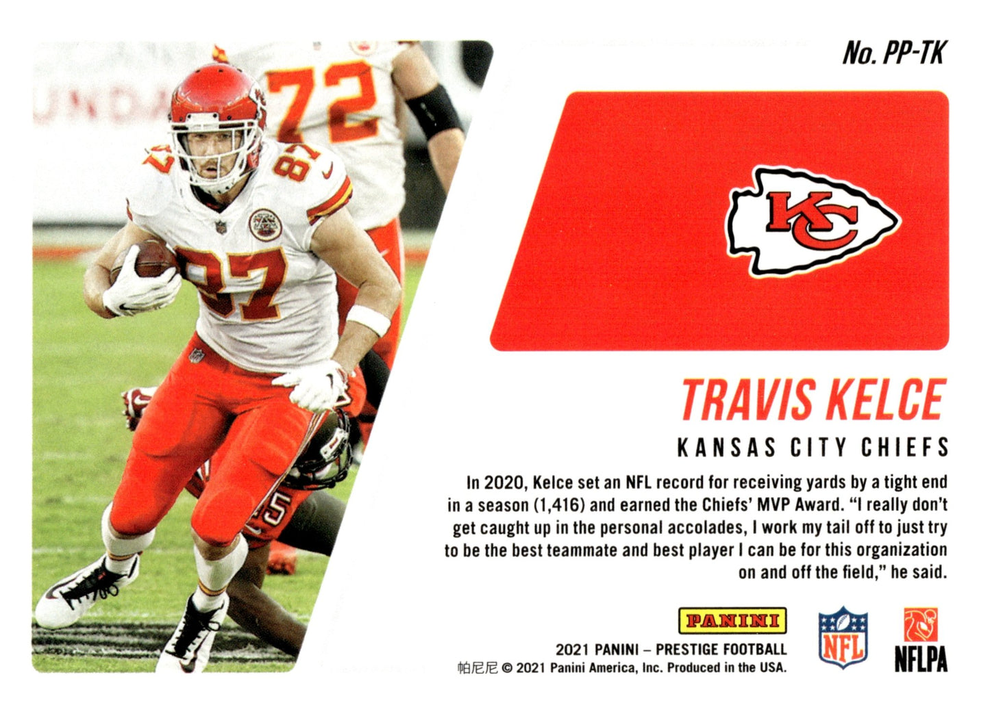 Travis Kelce 2021 Panini Prestige Pros #PP - TK - Collector Store LLC