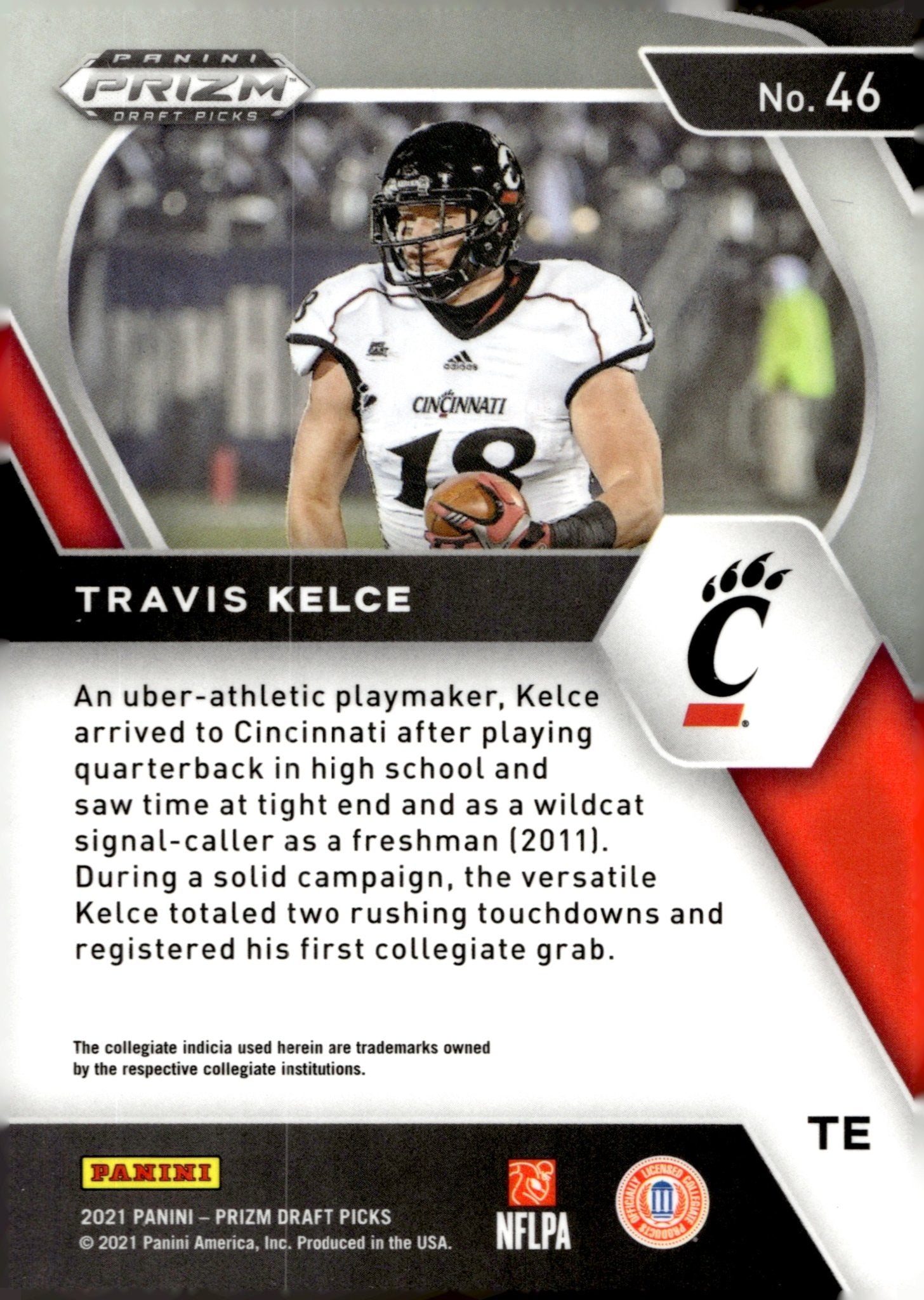 Travis Kelce 2021 Panini Prizm Draft Picks #46 - Collector Store LLC
